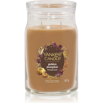 Yankee Candle Golden Pumpkin ароматна свещ Signature 567 гр