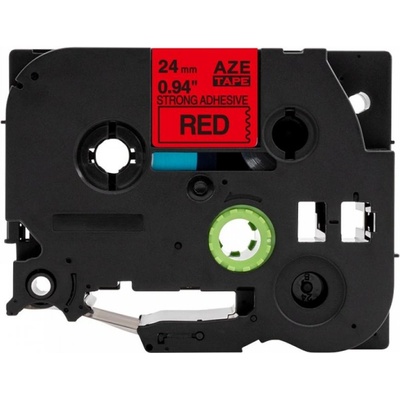 Compatible Съвместима лента с Brother TZ-S451 / TZe-S451, 24mm x 8m, екстра лепило черен печат / червен фон (TZe-S451)
