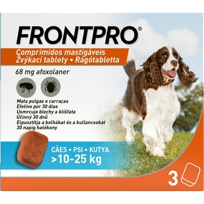Frontpro 10 - 25 kg 68 mg 3 žuvacie tablety