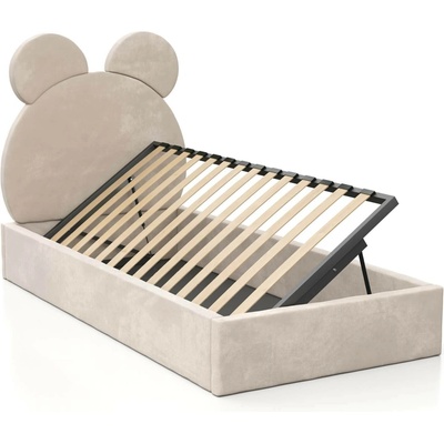 Ami Nábytek Kids Line 1 Medvěd s roštem a úložným prostorem béžová Velvet