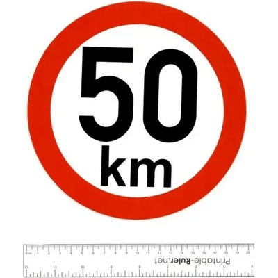 konstrukční rychlost, nejvyšší povolená rychlost | Samolepka 50km | AGROAD