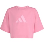 adidas Детска спортна тениска adidas Kid's Sport Icon Crop Tee Sport shirt - St Tropic Bloom / True Pink - размер 116 (EU) (704-6099-0211)
