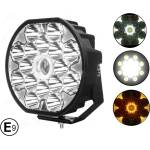  LED Халоген 22см Фар Бяла Светлина + Бяла и Жълта Габаритна 80W 9100lm 12V 24V Е-марк Е9 Бус Ван 4х4 Джип ATV Камион Тра