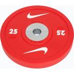 Nike strength Бъмпър тежести Nike Strength Pro Urethane Bumper Plates 25 kg red/white