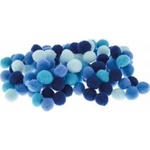 Brewista BREWIS POMPOMS POM13 1cm blue (shades) 100pcs