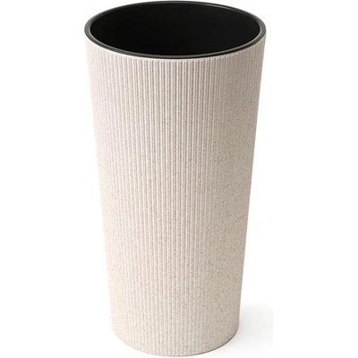 LAMELA Květináč LILIA ECO JUMPER proužek 19 x 36,4cm bílý