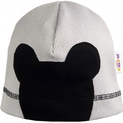 Baby Nellys jarní podzimní čepice Mouse světle růžova