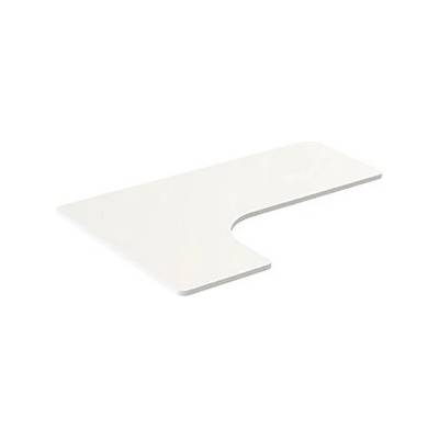 Powerton WPTT160L-W rohová biela 160x110-60x2.5 cm laminovaná drevotrieska