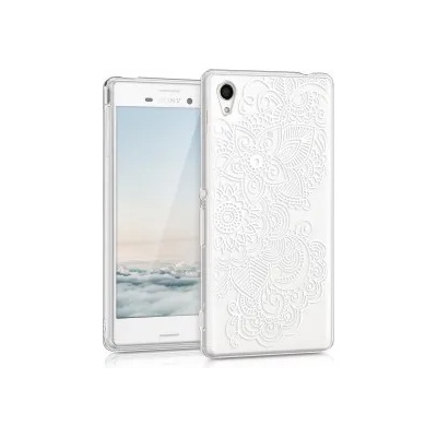 kwmobile Прозрачен калъф с дизайн етно за Sony Xperia M4 Aqua - бял