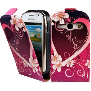 Image 1 of Samsung Galaxy Fame S6810 Hearts Flip Калъф + Протектор