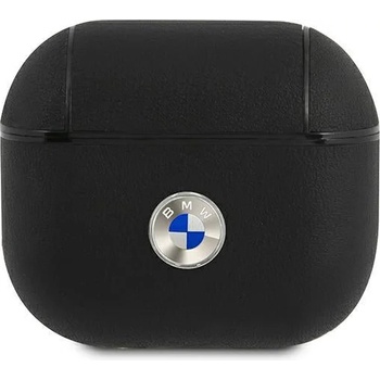 BMW Калъф BMW BMA3SSLBK Silver Logo, за Apple AirPods 3, естествена кожа, черен (BMW000441-0)