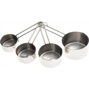 KingHoff Комплект мерителни купички Kinghoff KH 4025, 4 броя, 60/80/125/250 мл, неръждаема стомана, инокс (KH 4025)