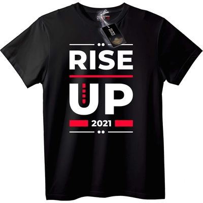 NOONEBRAND Тениска Издигни се 2021 - 2XL, White