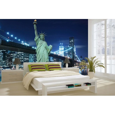 DIMEX ART Самозалепваща се флизелинова фототапета ню йорк през нощта 375 x 250 см