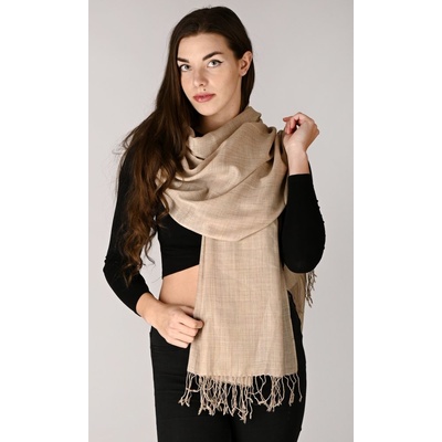 Šála Vaishali béžová – Zboží Dáma