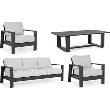 Bizzotto Baltic диван комплект YK13 антрацит с възглавници, 4 места (0663214)