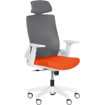 Image 1 of Bittel Президентски стол Carmen 7546, до 130кг. , дамаска/мрежа, люлеещ механизъм, полипропиленова база, Tilt tension механизъм, газов амортисьор, коригиране височина, оранжево-сив (3520356_5)