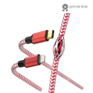 Hama 00201562 КАБЕЛ ЗА ДАННИ USB TYPE-C LIGHTNING "REFLECTIVE" 1.5M, ЧЕРВЕН (00201562)