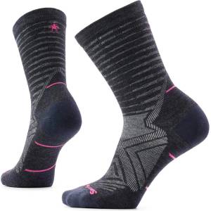 Smartwool Дамски чорапи за бягане Smartwool Women's Run Zero Cushion Crew Socks Running socks - Charcoal - размер 34-37 (EU) (207-2020-0111)