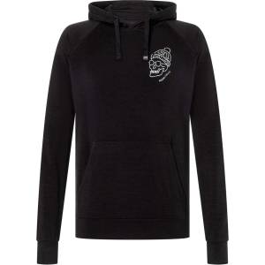 super. natural Мъжки вълнен пуловер super. natural Frosty Hoodie Merino hoodie - Jet Black / Fresh White (005-7176-0212)