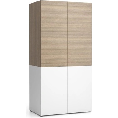 PLAN Kuchyňská policová skříň NIKA 1000 x 600 x 2000 mm dub přírodní