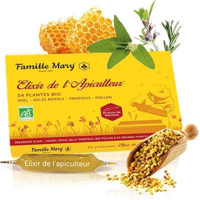 Famille Mary Elixir de l’Apiculteur Пчелен еликсир, 10 ампули х 10 ml, Famille Mary (083025 FM)