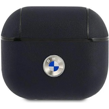 BMW Калъф BMW BMA3SSLNA Silver Logo, за Apple AirPods 3, естествена кожа, нейви (BMW000442-0)