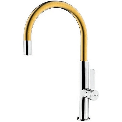 Strohm Teka Кухненски смесител, въртящ се чучур, месинг FORMENTERA TOP FOT 995 (Б.7010.БР)