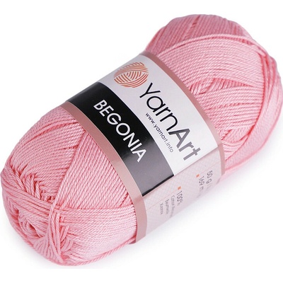 Bavlněná pletací příze Begonia 50 g Varianta: 4 (6313) růžová sv., Balení: 1 ks