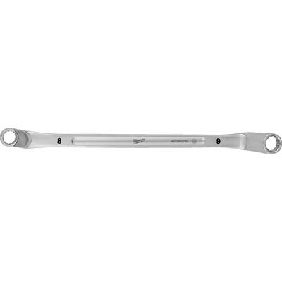 Milwaukee Oboustanný očkový vyhnutý klíč 8 mm x 9 mm zahnutý 75° 4932492740