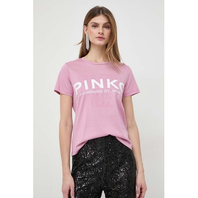 Pinko Памучна тениска Pinko в розово 100535. A1LV (100535.A1LV)