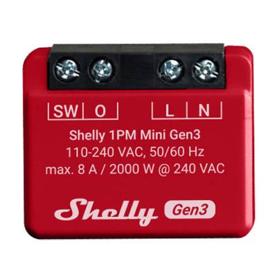 Shelly Gen3 1PM Mini, spínací modul, WiFi 1PMminiGen3