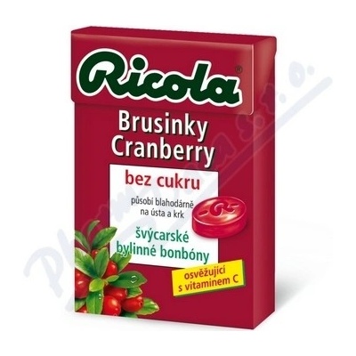 RICOLA Brusinky - Cranberry 40 g bez cukru