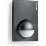 STEINEL motion detector IS 180-2 black, 180° infrared motion sensor, twilight sensor for indoor and outdoor use - 603113 (603113)
