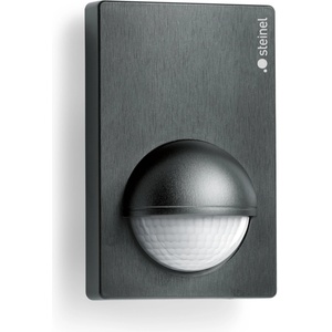 STEINEL motion detector IS 180-2 black, 180° infrared motion sensor, twilight sensor for indoor and outdoor use - 603113 (603113)