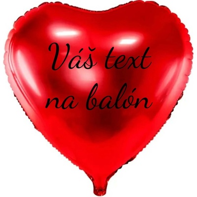 Personal PartyDeco Fóliový balón s textem Červené srdce 61 cm