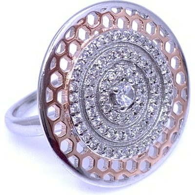 Jan Kos jewellery Stříbrný prsten s bílým zirkonem MHT 8201