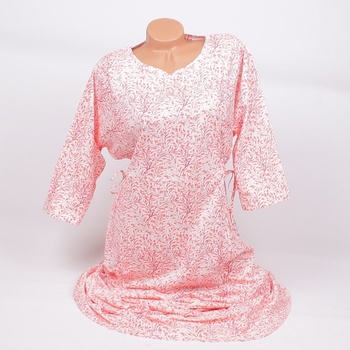 Дълга домашна рокля с коралов десен