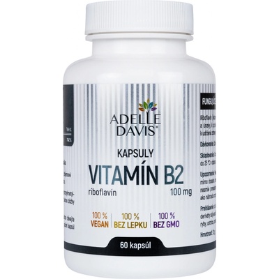 Adelle Davis B2 riboflavin 100 mg 60 kapslí