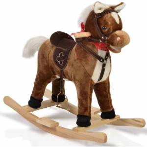 Moni Toys Люлеещо се конче за яздене Moni - Chipper, кафе (106084) - baby