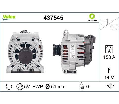 Alternátor VALEO 437545