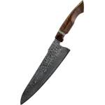 HARAHU Дамаски кухненски нож YU-37467 - Chef / Кафяв KP37467