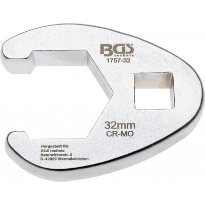 BGS technic Plochý otevřený klíč 12,5 mm 1/2" 32 mm BGS 1757-32