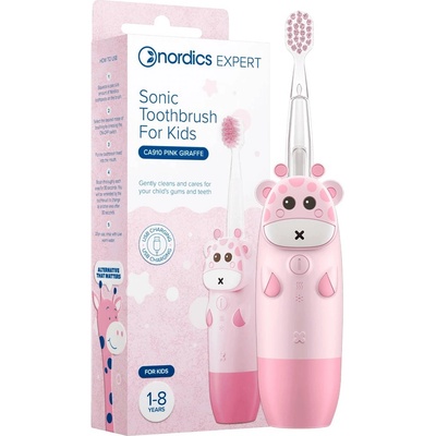 Nordics Детска звукова четка за зъби Жираф CA910, розова