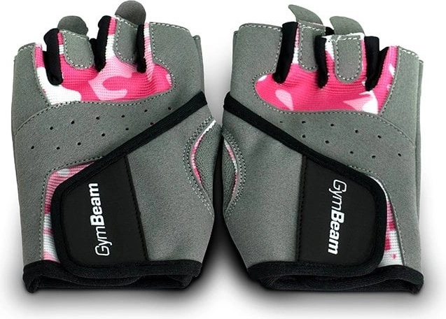 GymBeam Дамски фитнес ръкавици Camo Pink S