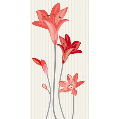 Dimex S-332 vliesová fototapeta na zeď flowers red rozměry 110 x 220 cm