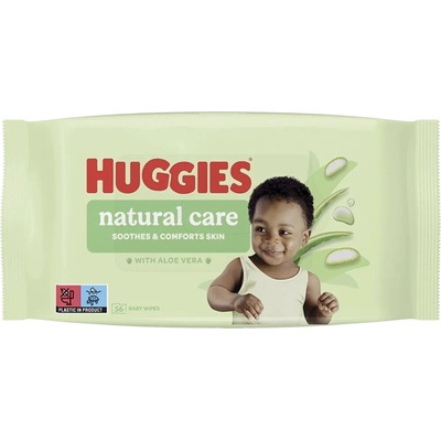 Huggies Natural Care čistiace utierky s Aloe Vera 56 ks