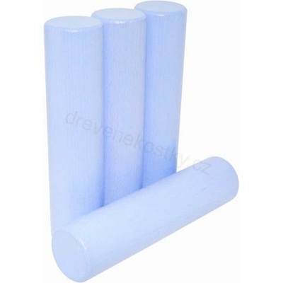 DrKO Dřevěný válec 16 cm 1ks modrá světlá