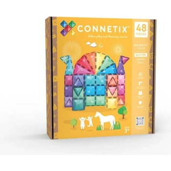 Connetix Glitter Castle se třpytkami 48 ks