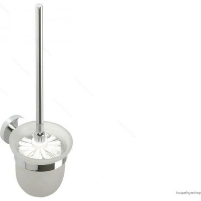 Bemeta OMEGA WC štětka nástěnná miska mléčné sklo chrom SA104113012